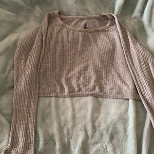 Me to We grey cropped shirt from Pacsun!